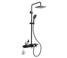 Душевая система AZARIO с поворотным изливом, черный/золото AZ-801-2 Душевая система AZARIO с поворотным изливом, черный/золото AZ-801-2