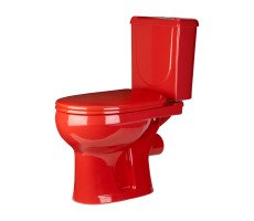 Унитаз-компакт Оскольская керамика Ирида Стандарт горизонтальный выпуск, с сиденьем, красный 40360110402 Унитаз-компакт Оскольская керамика Ирида Стандарт горизонтальный выпуск, с сиденьем, красный 40360110402