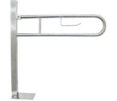 Полукруглый поручень для людей с ограниченными возможностями с креплением к полу, глянцевый. NOFER 15064.B 