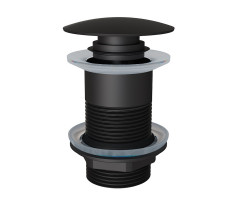 Донный клапан для раковины без перелива Knotlor BM9010BL черный Донный клапан для раковины без перелива Knotlor BM9010BL черный