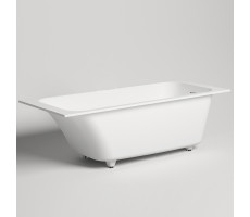 Встраиваемая ванна 160х70 Salini ORLANDA KIT 102115M щелевой слив-перелив, S-Sense, белый матовый 