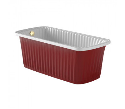 Ванна 174x83 Migliore OLIVIA PANELLO панель красная, слив/перелив золото 