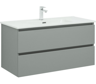 Тумба с раковиной Aquanet Вега 2.0 100 2 ящ. цв.мисти грин (раковина Flat) 00344772 Тумба с раковиной Aquanet Вега 2.0 100 2 ящ. цв.мисти грин (раковина Flat) 00344772