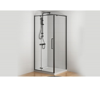 Душевая дверь Royal Bath BERN-V RB80-T-BL 80x195 (прозрачное) черный матовый 