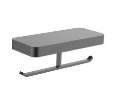 Двойной держатель для туалетной бумаги с полкой WONZON & WOGHAND LOTTE, Темный графит WW-8356-BGM Двойной держатель для туалетной бумаги с полкой WONZON & WOGHAND LOTTE, Темный графит WW-8356-BGM