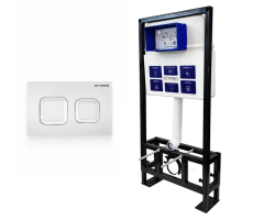 Инсталляция BETTOSERB Sava Free Standing+клавиша смыва SMART белый глянец (SFS40006470) 