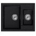Мойка MIXLINE ML-GM21 двухчашевая  черная 308 600*500*190мм NEW 552012 черный 