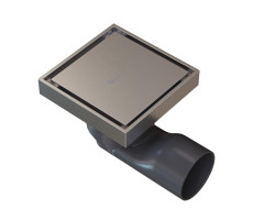 Душевой трап точечный Knotlor SDSS100BS матовая сталь  