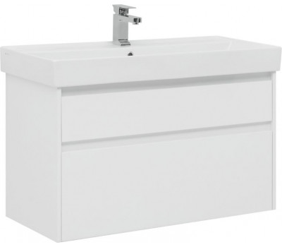 Тумба с раковиной Aquanet Nova Lite 100 белый (2 ящика) Тумба с раковиной Aquanet Nova Lite 100 белый (2 ящика)