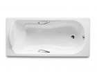Ванна чугунная Roca HAITI 2327G000R 170х80, противоскользящее покрытие, с отверстиями для ручек, ножки и ручки отдельно