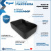 Раковина Teymi Helmi S 48 накладная с полочкой под смеситель, Черная Матовая T50297 