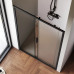 Дверь душевая в нишу AM.PM Gem W90G-110-1-195BM Стекла прозрачное, матовое; профиль черный 