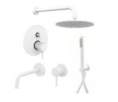 Комплект смесителей PAFFONI Light KITLIG015BO006 белый матовый Комплект смесителей PAFFONI Light KITLIG015BO006 белый матовый