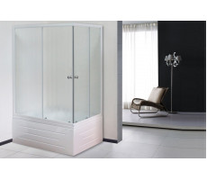Душевой угол с поддоном Royal Bath RB 8120BP-C (матовое) левый белый 
