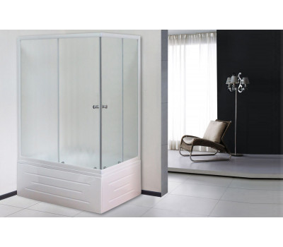 Душевой угол с поддоном Royal Bath RB 8120BP-C (матовое) левый белый 