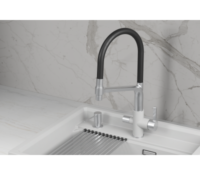 Смеситель для кухни GRANULA 5083, АРКТИК (БЕЛЫЙ) 