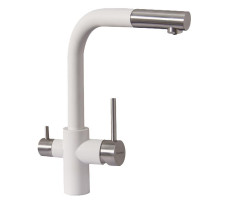 Смеситель для кухни с выдвижным изливом и подключением фильтра Florentina КРИСТАЛЛ 333.32H.2123.201, жасмин Смеситель для кухни с выдвижным изливом и подключением фильтра Florentina КРИСТАЛЛ 333.32H.2123.201, жасмин