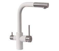 Смеситель для кухни с выдвижным изливом и подключением фильтра Florentina КРИСТАЛЛ 333.32H.2123.201, жасмин 