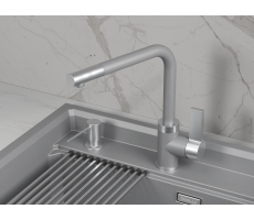 Смеситель для кухни GRANULA 5504, АЛЮМИНИУМ 