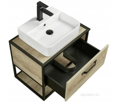 Тумба под раковину Aquaton Лофт Фабрик 65 дуб эндгрейн 1A242301LTDU0 Тумба под раковину Aquaton Лофт Фабрик 65 дуб эндгрейн 1A242301LTDU0