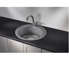 Кухонная мойка GRANULA 4802, ГРАФИТ, СтандАРТ кварц 