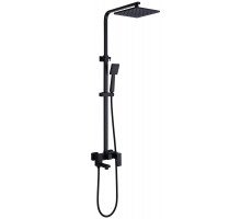 Душевая стойка ABBER Daheim AF8216B с изливом, черная матовая 