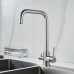 Смеситель для кухни с подключением фильтра воды Raffine F118L, сатин
