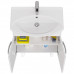 Тумба с раковиной подвесная/напольная Dreja Alda D 65 см, белый