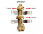 Скрытая часть с девиатором для термостата HighFlow на 3 потребителя BOSSINI 3 OUTLETS Z030203000