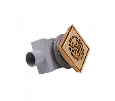 Душевой трап PLUMBERIA SELECTION PS STONES PSS13OB, брашированное золото 