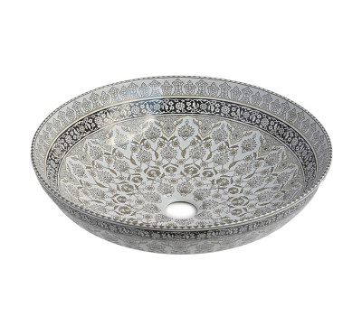 Накладная раковина Bronze de Luxe Марракеш 1008G серый 