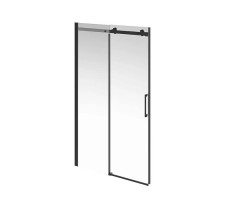 Душевая дверь Kerama Marazzi Cristallo CT.120.SD.BLK.M раздвижная с функцией soft close, 120х210, матовый черный