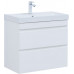 Тумба с раковиной Aquanet Слим 80 2 ящ. цв.белый сатин 00348181 Тумба с раковиной Aquanet Слим 80 2 ящ. цв.белый сатин 00348181