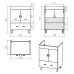 Тумба под раковину Misty Дива 65 П-Див01065-013Пр 