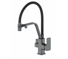 Смеситель для кухни с гибким изливом и подключением фильтра WONZON & WOGHAND, Темный графит WW-88458013-BGM Смеситель для кухни с гибким изливом и подключением фильтра WONZON & WOGHAND, Темный графит WW-88458013-BGM