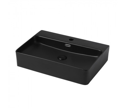 Раковина накладная ABBER Rechteck AC2201MB черная матовая 