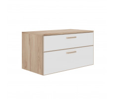 Тумба под раковину ORKA Salerno 100 подвесная, белый матовый, ручки золото 3008782  Тумба под раковину ORKA Salerno 100 подвесная, белый матовый, ручки золото 3008782