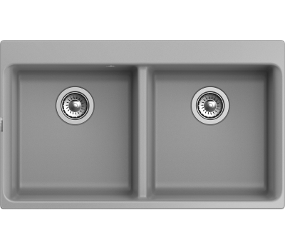 Мойка Rivelato AXEL 90-2D  2-чаши 870*520мм  X-90-2D grigio metallizza 
