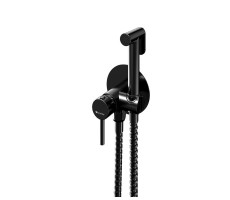 Гигиенический душ со смесителем встраиваемый Knotlor FHS01C1BL черный матовый 