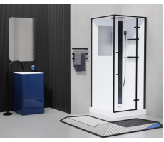 Душевая кабина Esbano ESM-QUADRO-90 (Right) черный  