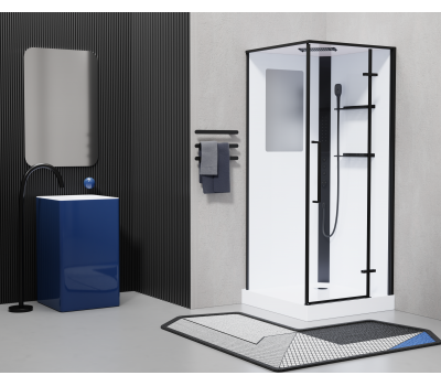 Душевая кабина Esbano ESM-QUADRO-90 (Right) черный  