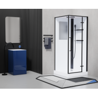 Душевая кабина Esbano ESM-QUADRO-90 (Right) черный  