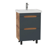 Тумба Onika Айленд 50 напольная, графит/дуб крафт золотой (ум. Фостер 50) 105042 Тумба Onika Айленд 50 напольная, графит/дуб крафт золотой (ум. Фостер 50) 105042