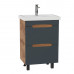 Тумба под раковину Onika Айленд 50 напольная, графит/дуб крафт золотой (ум. Фостер 50) 105042 Тумба под раковину Onika Айленд 50 напольная, графит/дуб крафт золотой (ум. Фостер 50) 105042