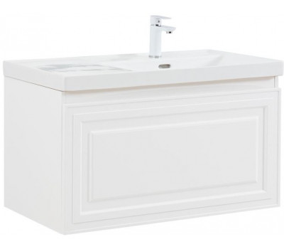 Тумба с раковиной Aquanet Агата 90 L 1 ящ. цв. белый сатин 00365938 Тумба с раковиной Aquanet Агата 90 L 1 ящ. цв. белый сатин 00365938