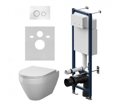 Инсталляция ErgoFit с подвесным унитазом Aquaspin и клавишей AM.PM Spirit V2.0 IS110101.701900 Белый Глянцевое Инсталляция ErgoFit с подвесным унитазом Aquaspin и клавишей AM.PM Spirit V2.0 IS110101.701900 Белый Глянцевое