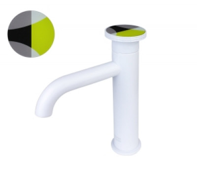 Смеситель для раковины ОМГ! 9009W-Y белый желтый Bronze de Luxe 