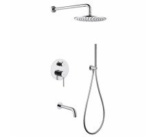 Душевая система ABBER Wasser Kreis AF8117 скрытого монтажа с изливом, хром 