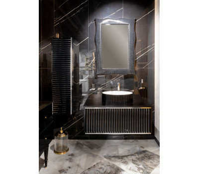 Пенал Armadi Art Canale черный+хром без ножек 846-BCR 