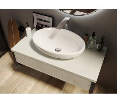 Тумба под раковину 1Marka GRUNGE LOFT 100П 1в.я Бетон светлый Тумба под раковину 1Marka GRUNGE LOFT 100П 1в.я Бетон светлый